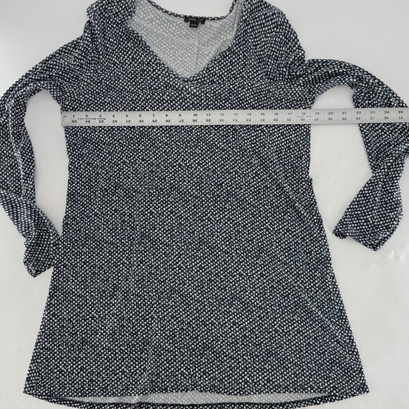 J Jill Wearever Collection V-Neck Tunic Blouse Multicolor Long Sleeve Sz Sm Boho - Picture 7 of 8